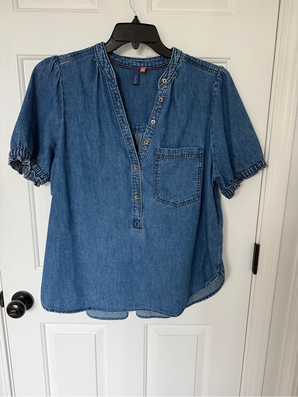 Anthropologie Puff Sleeve Pilcro Blouse - Picture 3 of 5